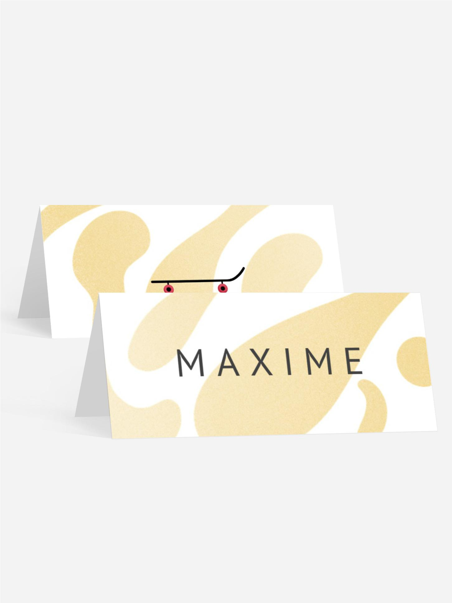 Tischkarte Jugendliche Geburtstag Junge Skater