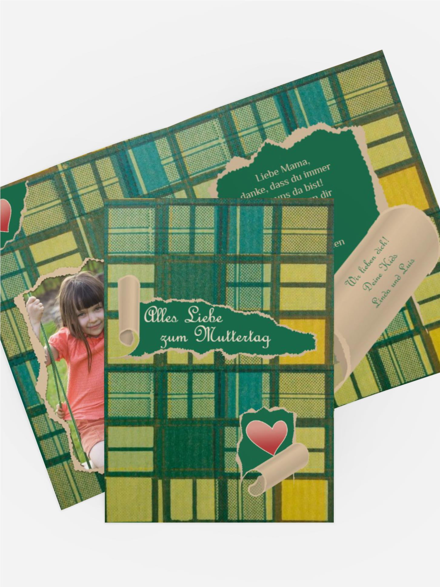 Karte zum Muttertag Geschenkpapier Foto