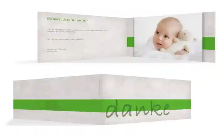 Taufe Dankeskarte simply classic Taufe Dankeskarte simply classic