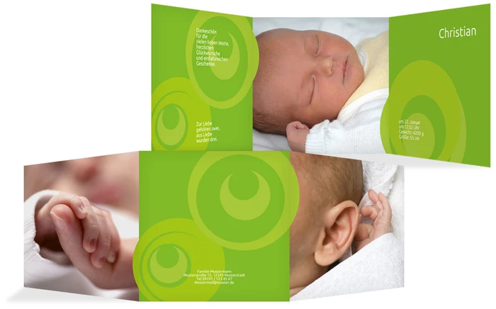 Geburt Dankeskarte Kreise Geburt Dankeskarte Kreise