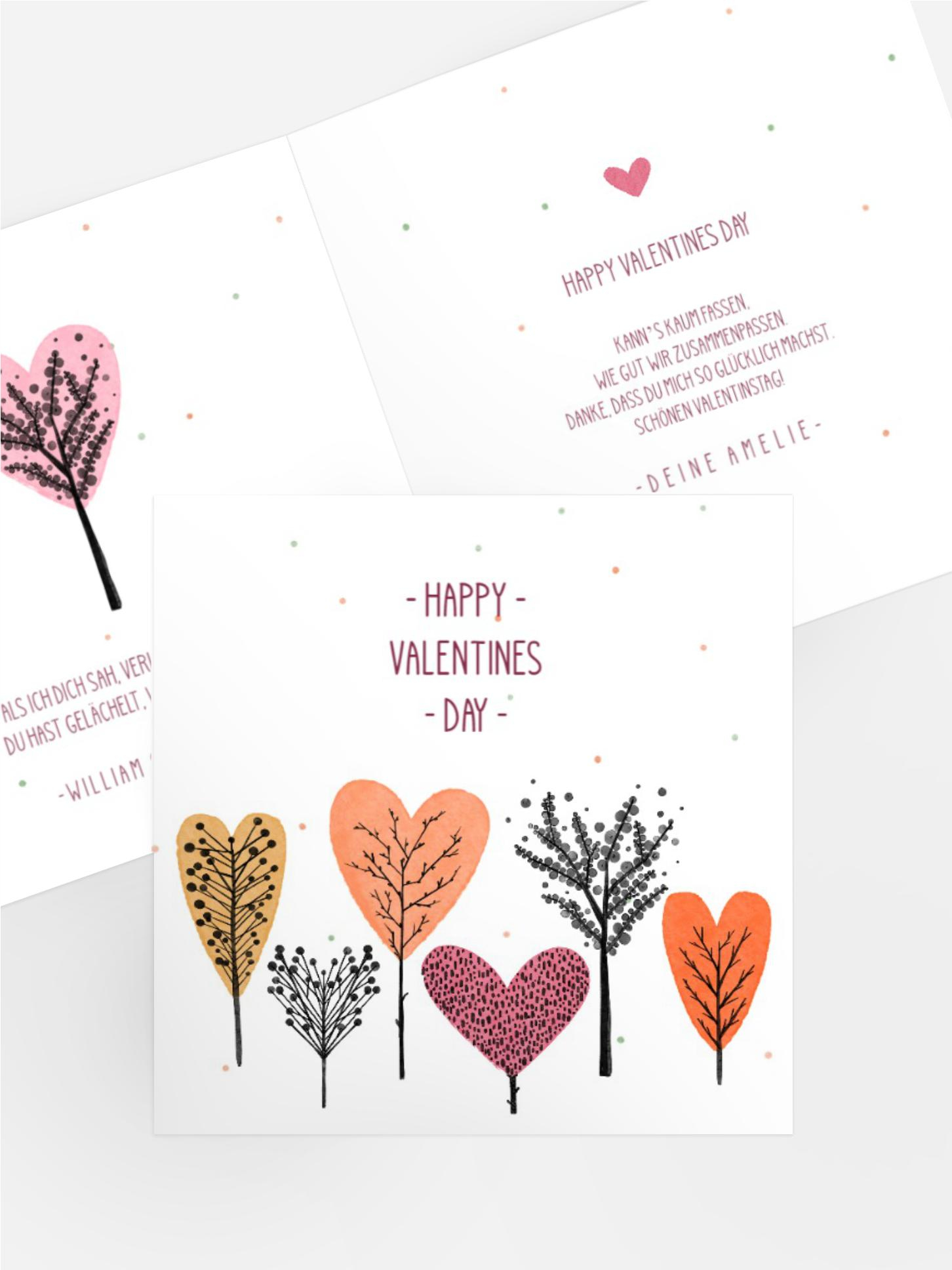 Valentinskarte Romantischer Wald