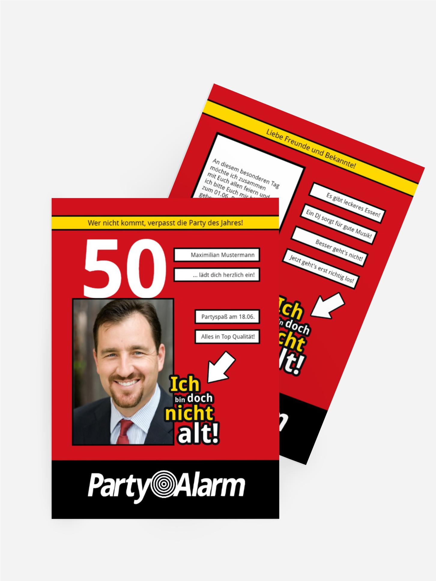 Geburtstagseinladung Ich bin doch nicht alt! Foto 50 Geburtstagseinladung Ich bin doch nicht alt! Foto 50