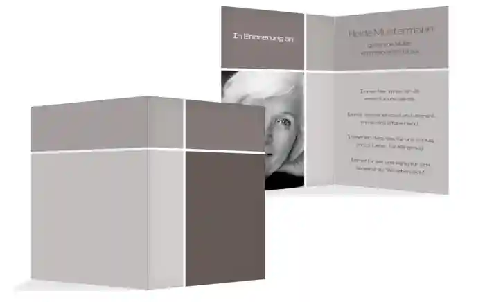 Sterbebildkarte discreet cross