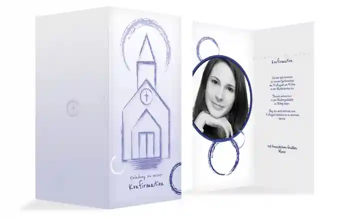 Einladungskarte Konfirmation Kirche