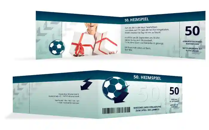 Geburtstagseinladung Heimspiel 50 Foto