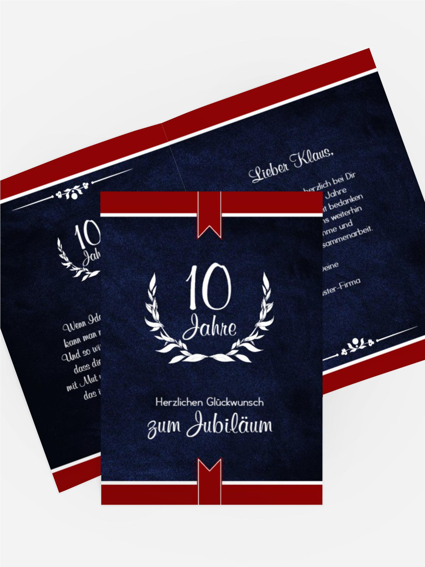 Jubiläumskarte Lorbeerkranz