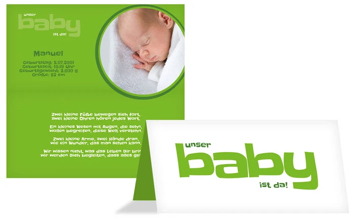 Dankeskarte Baby ist da Dankeskarte Baby ist da