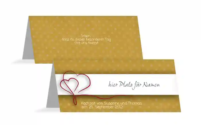 Tischkarte Gepunktet