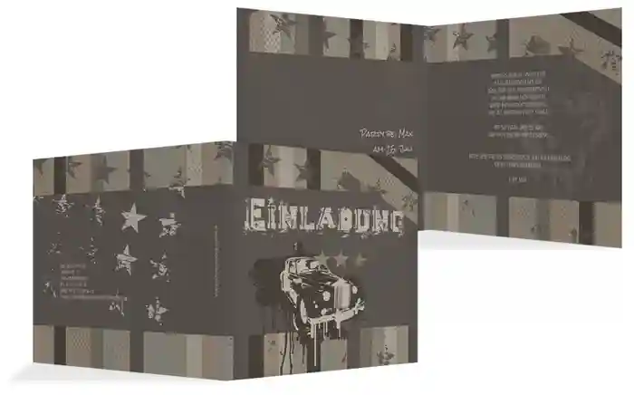 Einladungskarte Jugendliche American Style