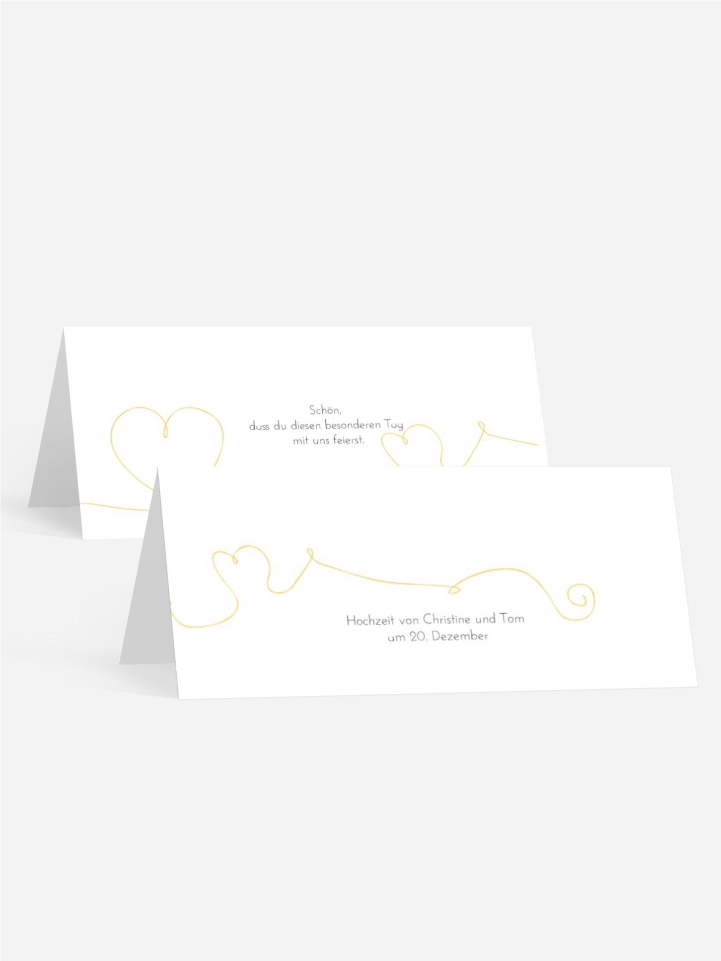 Tischkarte ewiges Band