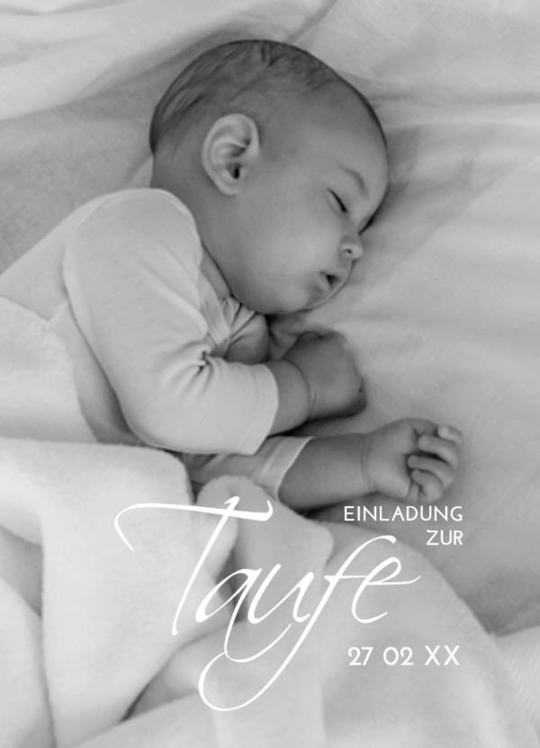Einladungskarte Taufe Textspiel