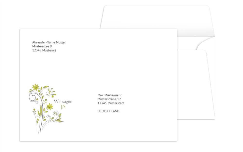 Umschlag Blätter Ornamente