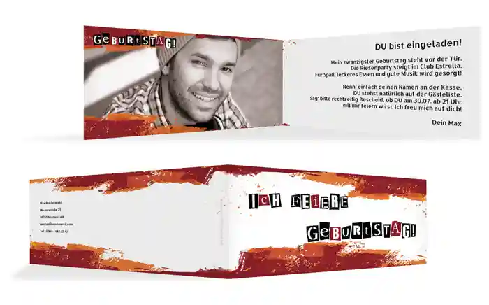 Geburtstagseinladung Fancy Letters Foto