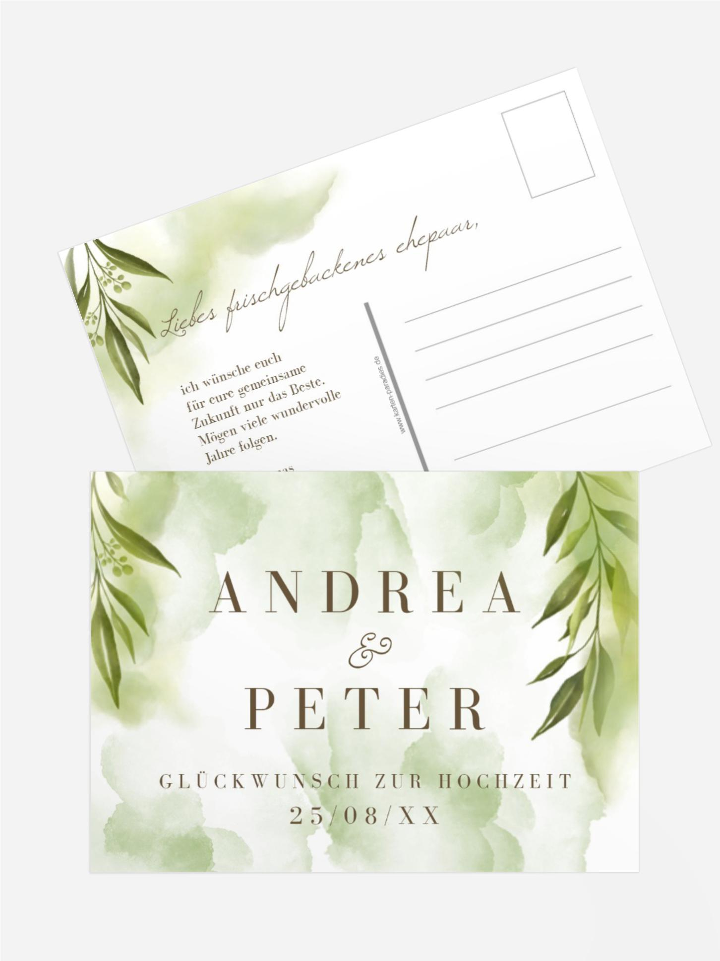 Glückwunschkarte zur Hochzeit Floraler Traum