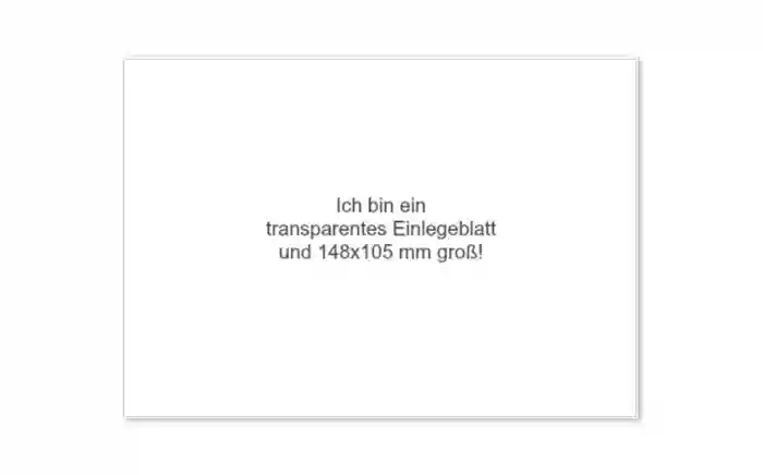 transparentes Einlegeblatt 148x105 mm
