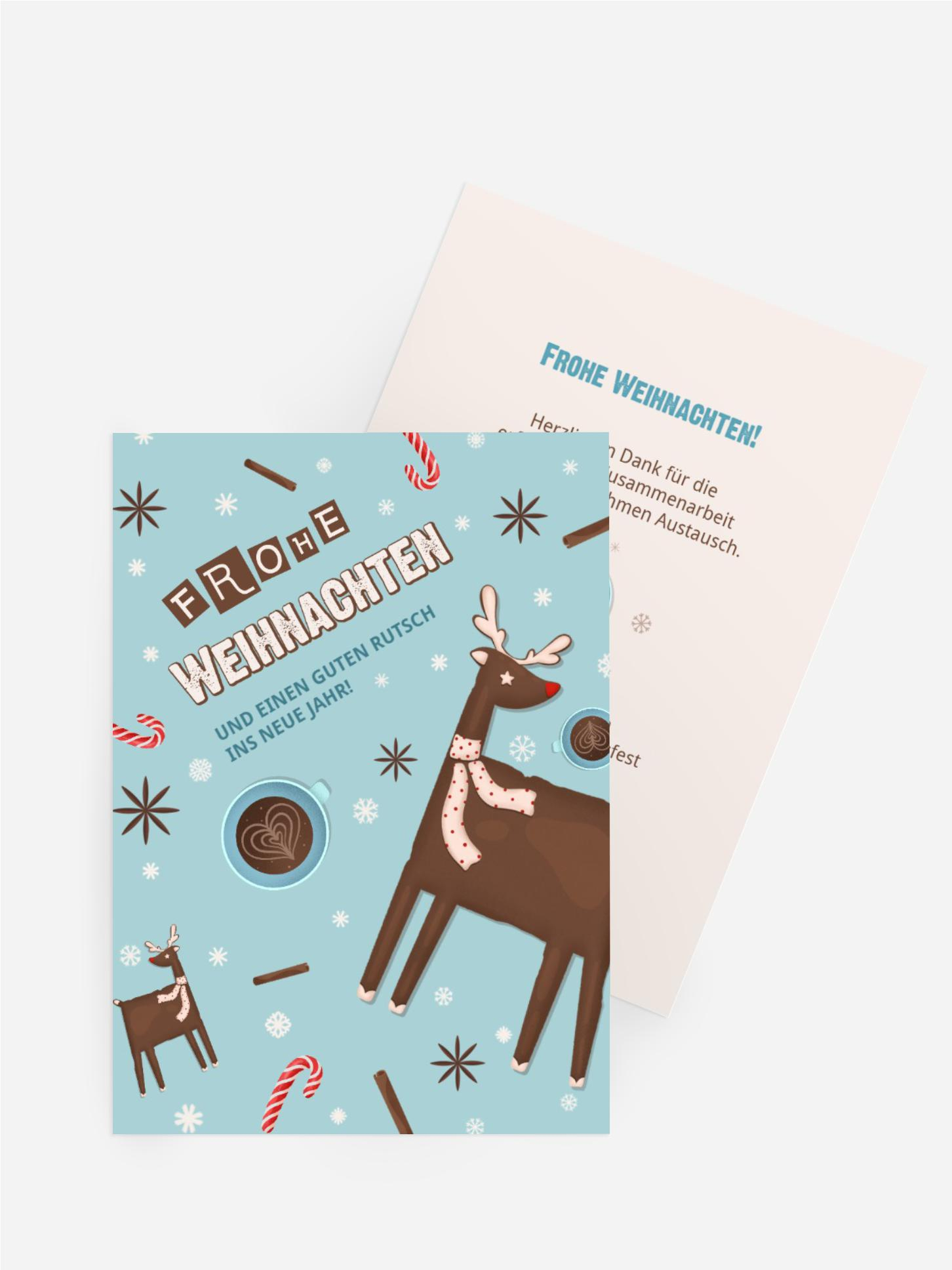 Grußkarte Weihnachten Weihnachtliches Gebäck