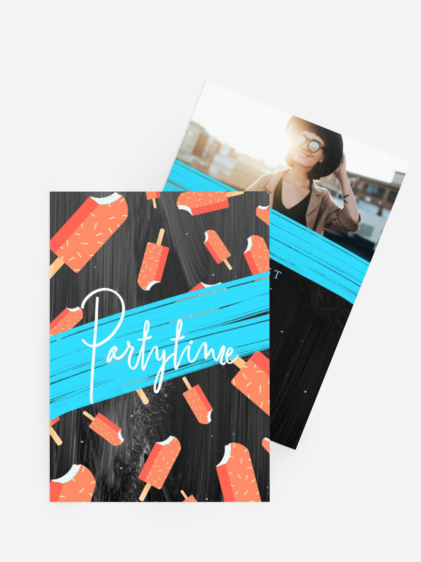 Geburtstagseinladung Eishimmel