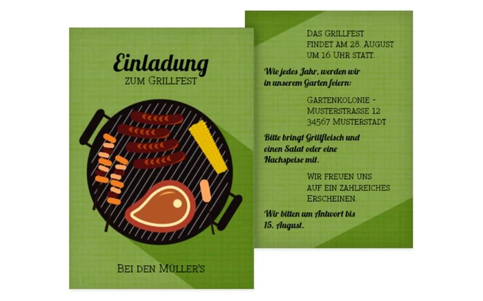 Einladung zum Sommerfest Grillsaison