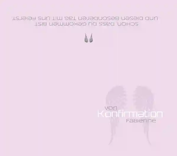 Tischkarte Konfirmation Schutzengel