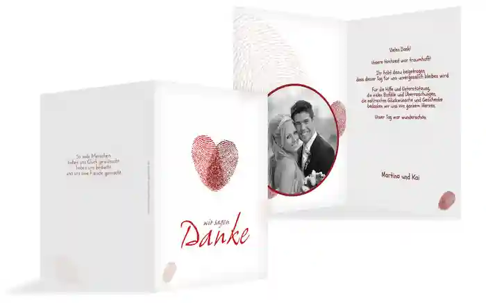 Hochzeit Danke Fingerprint