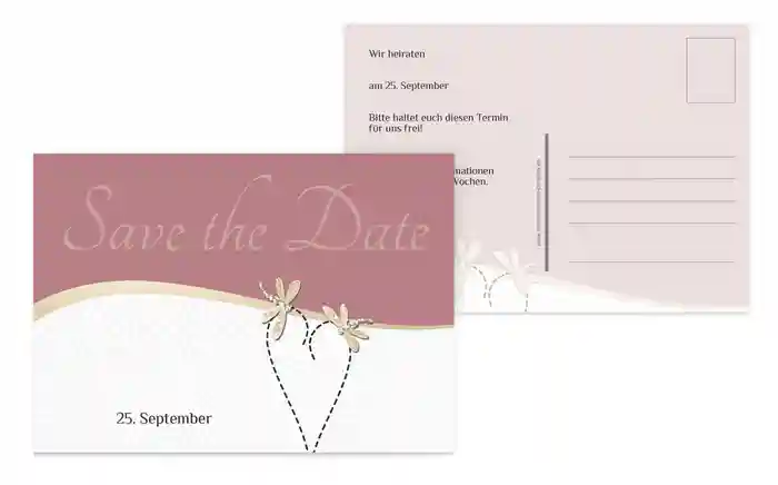 Save the Date Karte Unzertrennlich