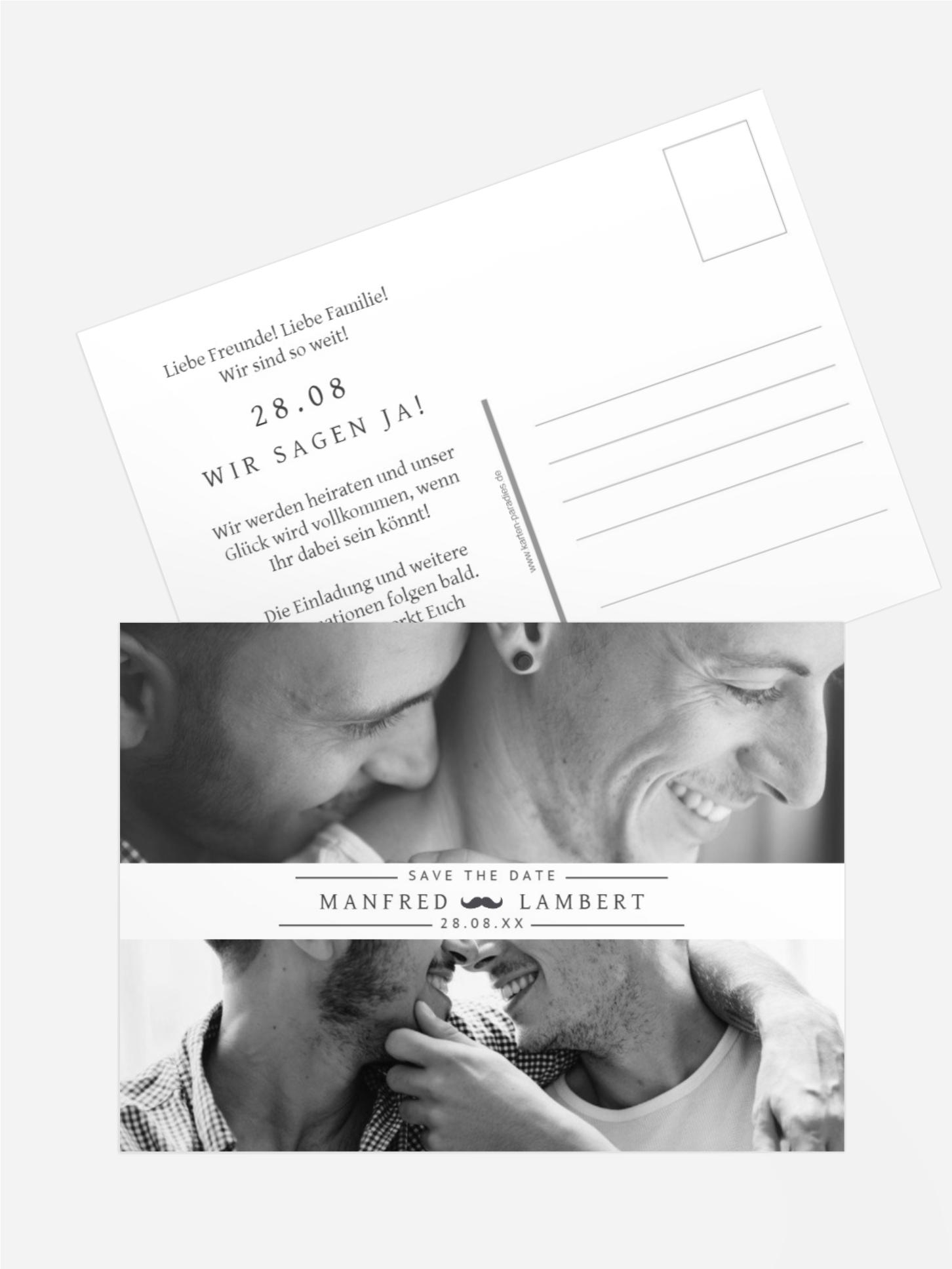 Karte XY Moustache love