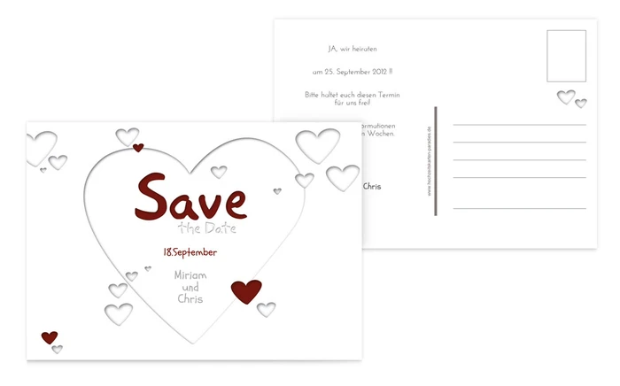 Save the Date Herzform