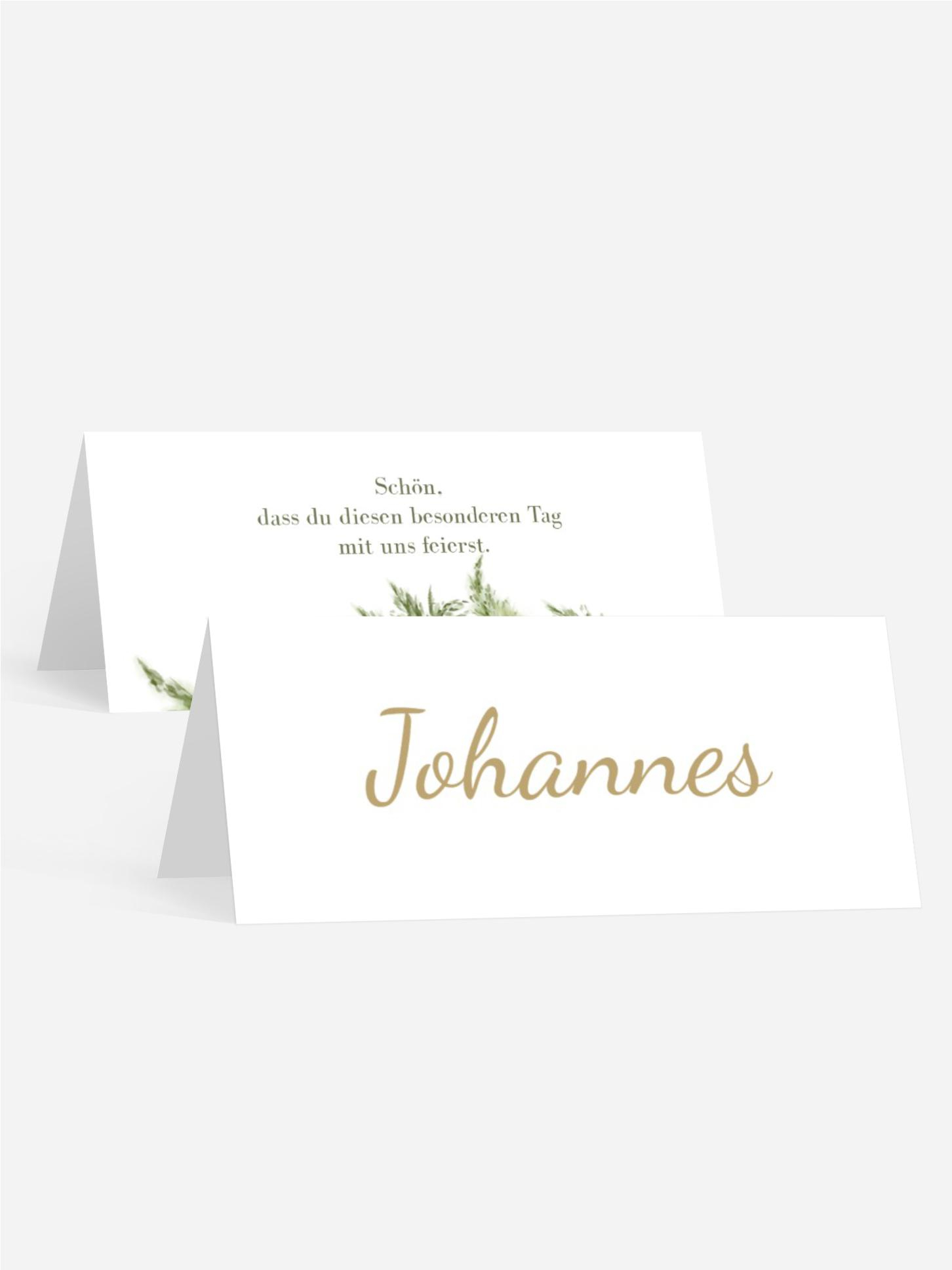 Tischkarte Grün-Zweig