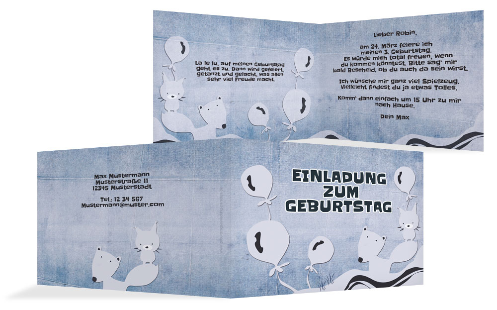 Geburtstagseinladung Tierchen Geburtstagseinladung Tierchen