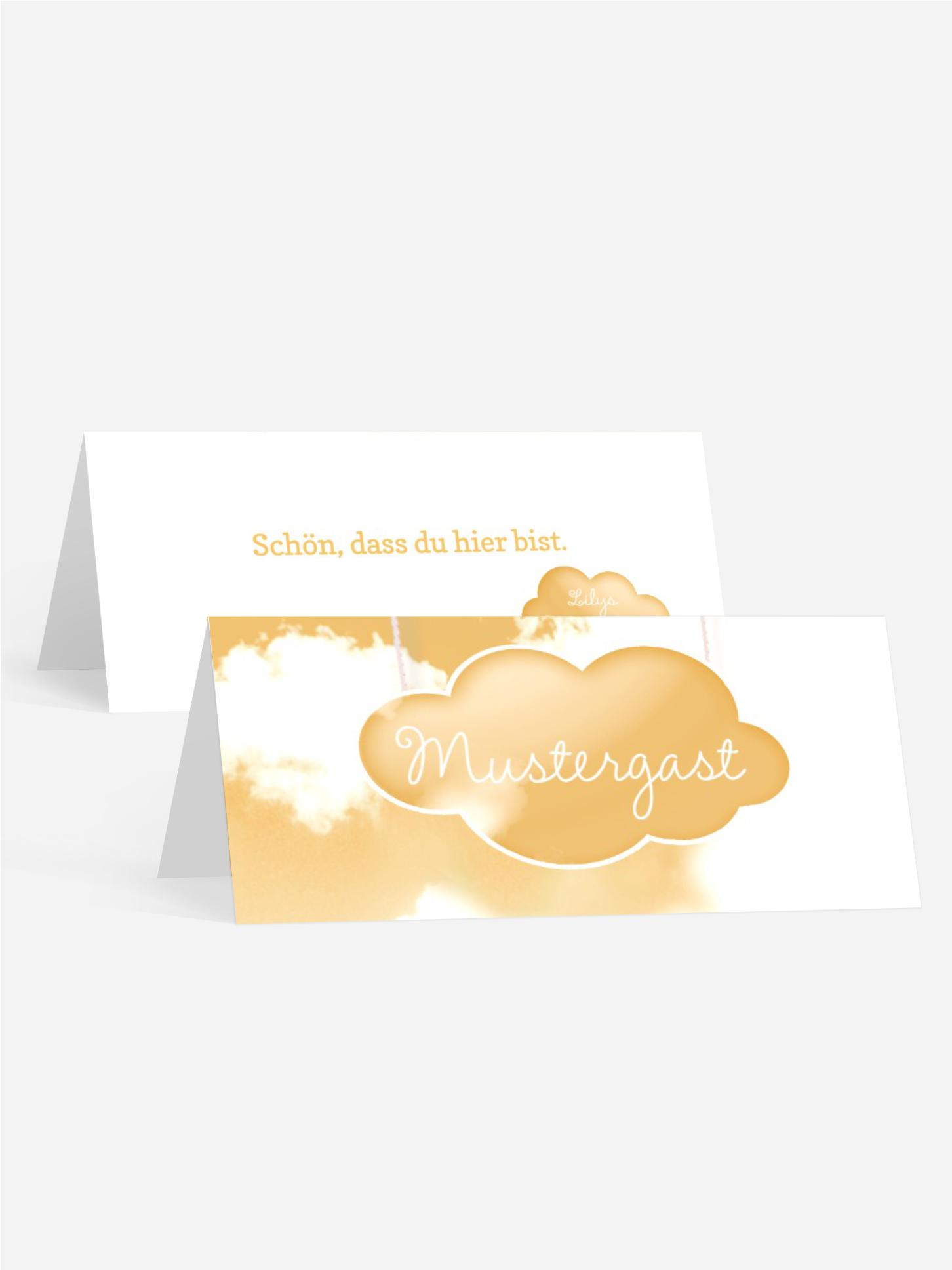 Tischkarte Kommunion Fluffy Cloud