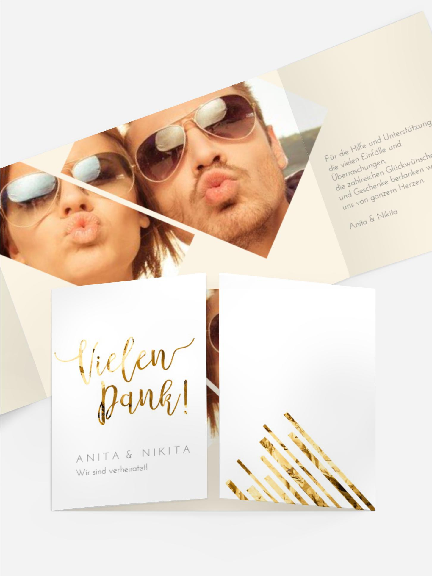 Dankeskarte Gemeinsam aufgeteilt