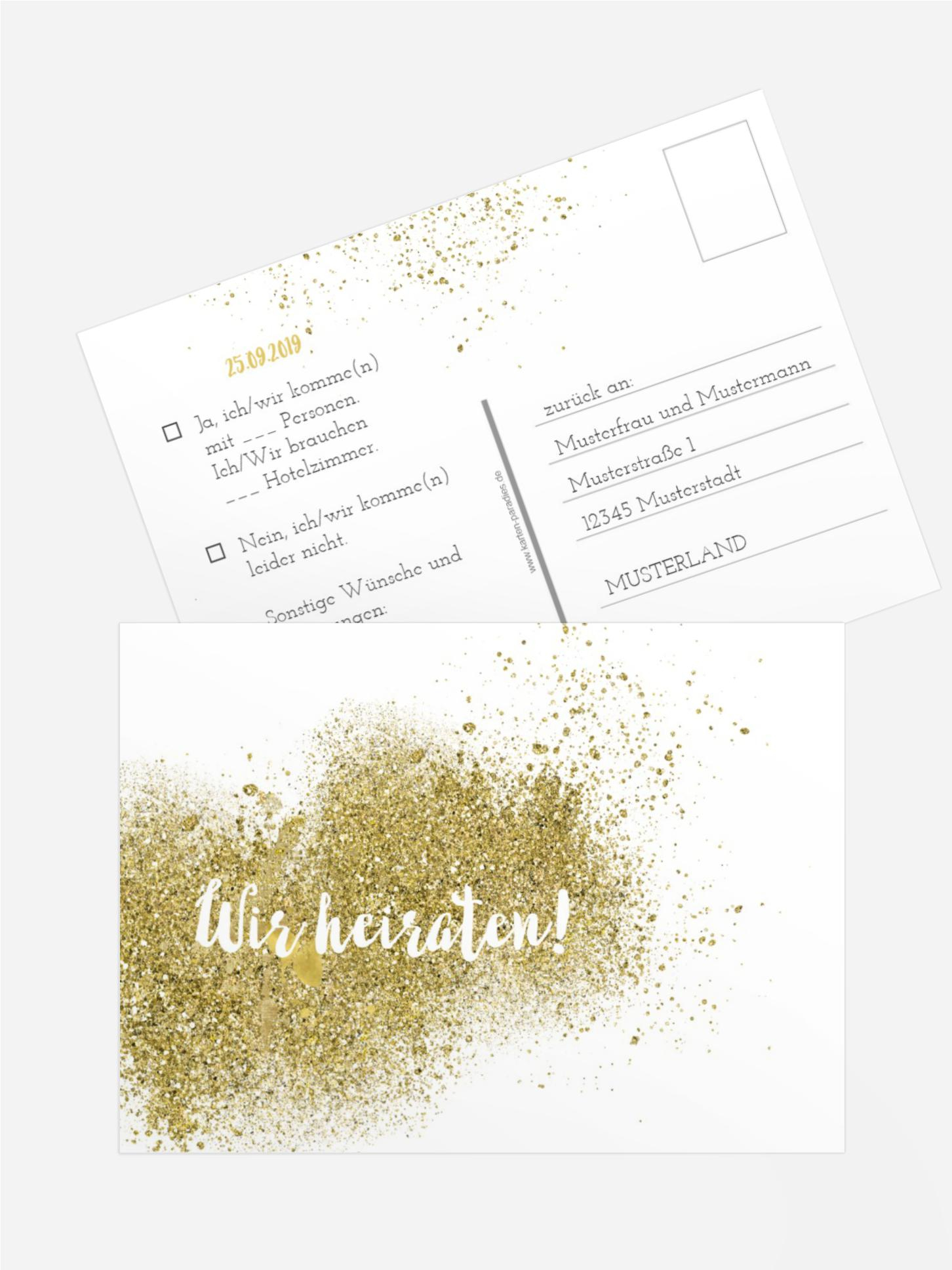 Antwortkarte Gold