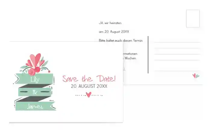 Hochzeit Save the Date Du & Ich