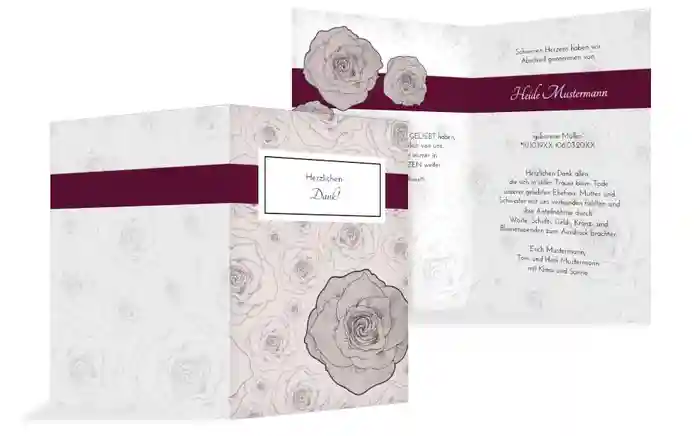 Dankeskarte Rosenmeer hoch Dankeskarte Rosenmeer hoch