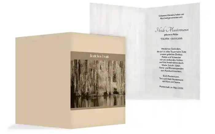 Dankeskarte Flusslandschaft hoch