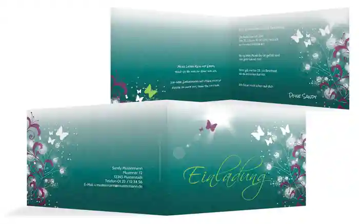 Einladungskarte zum Geburtstag beautiful