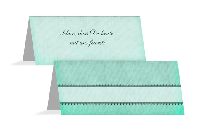 Tischkarte Vintage Spitzenbordüre