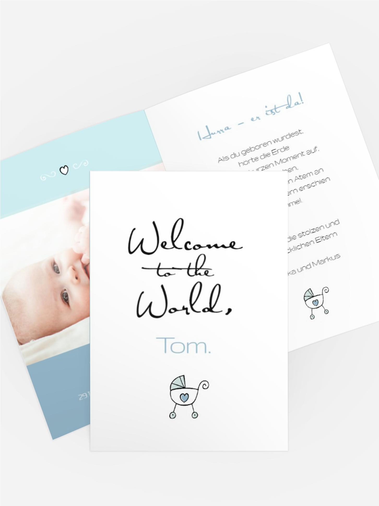 Babykarte Welcome