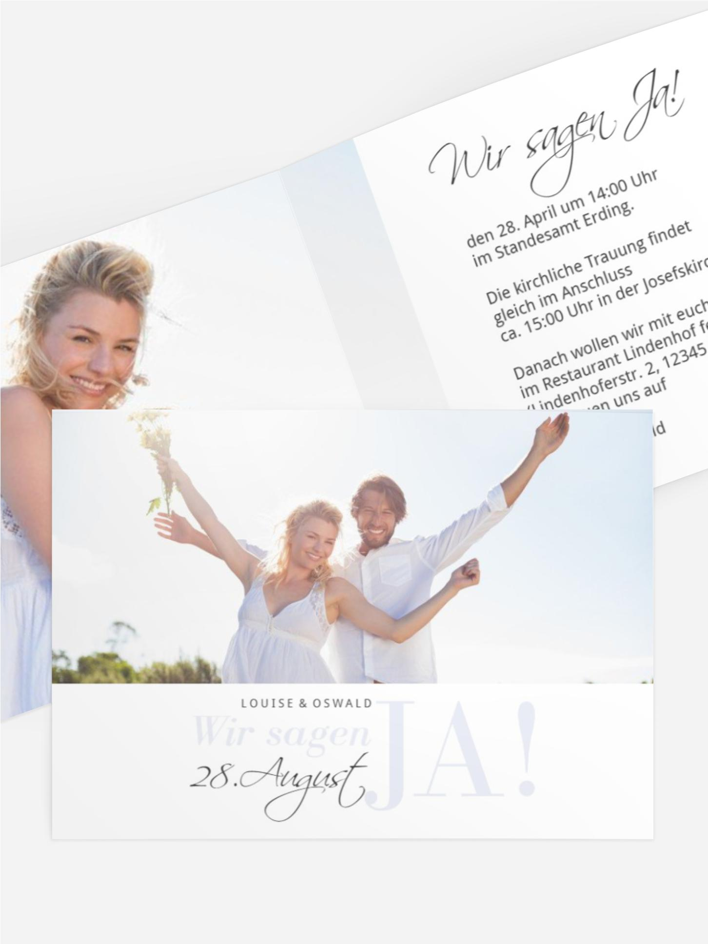 Hochzeitseinladung Text-Bild-Gemeinschaft