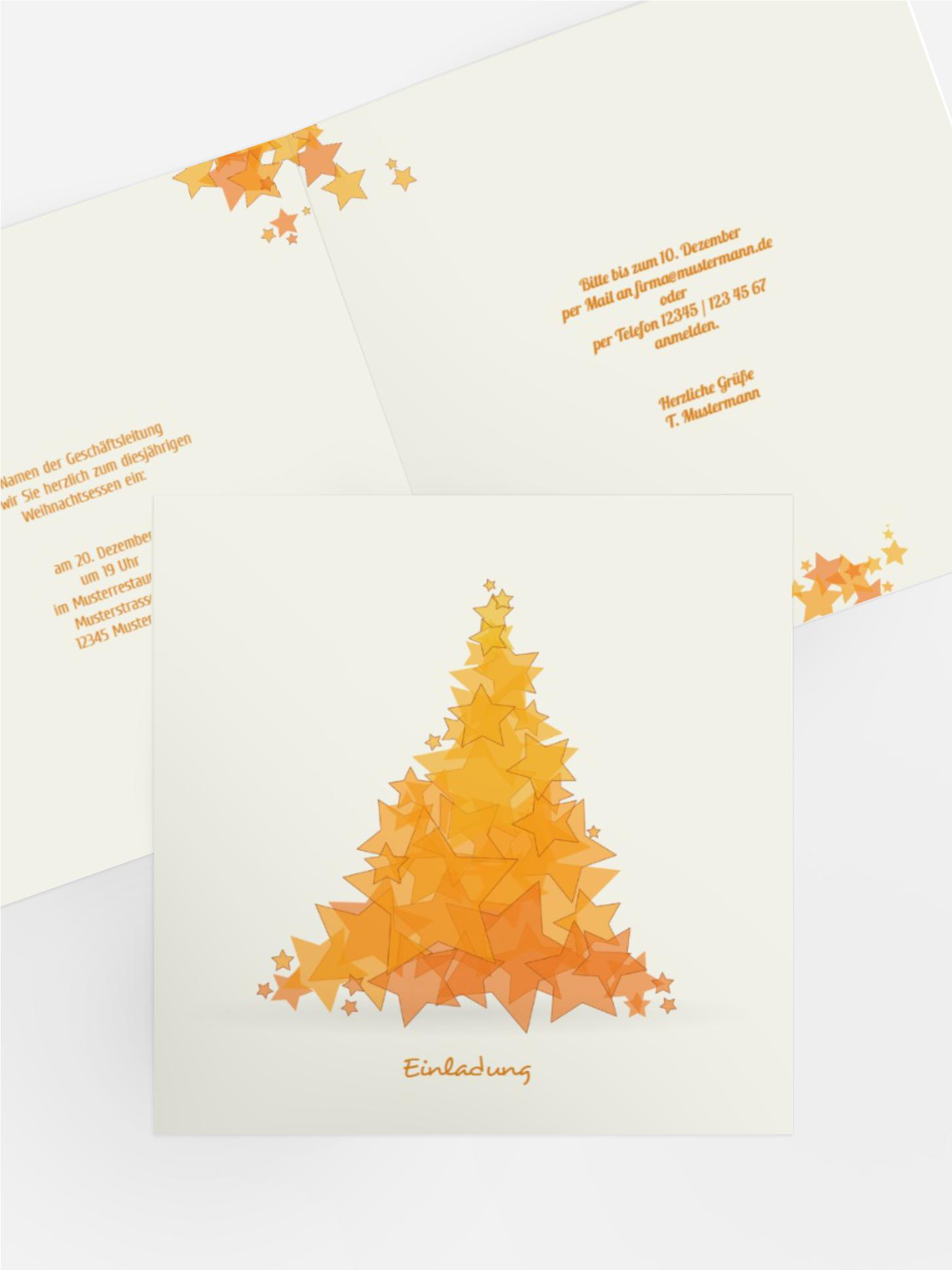 Weihnachts Einladungskarte geschäftlich Designerbaum