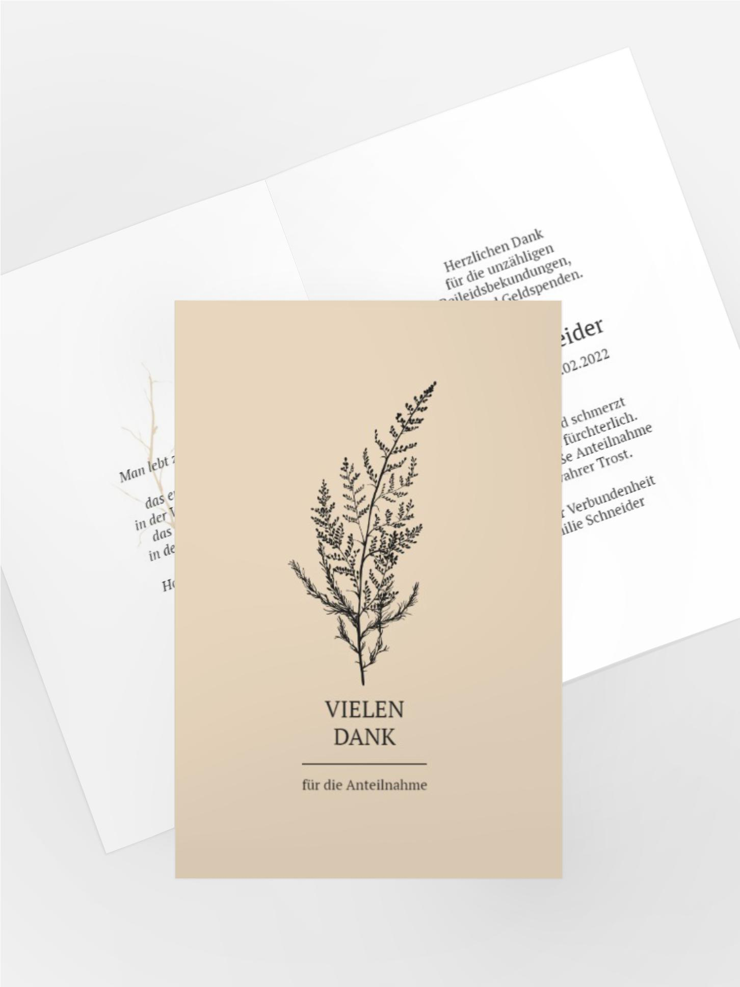 Danksagung Trauer Getrocknete Blume