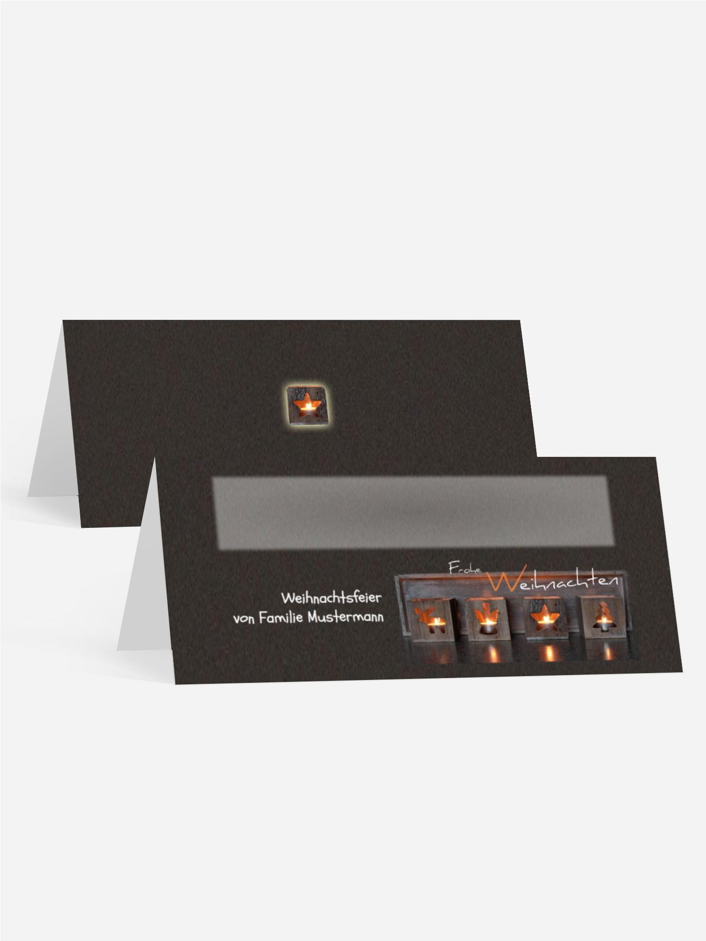 Tischkarte Weihnachten Adventszeit