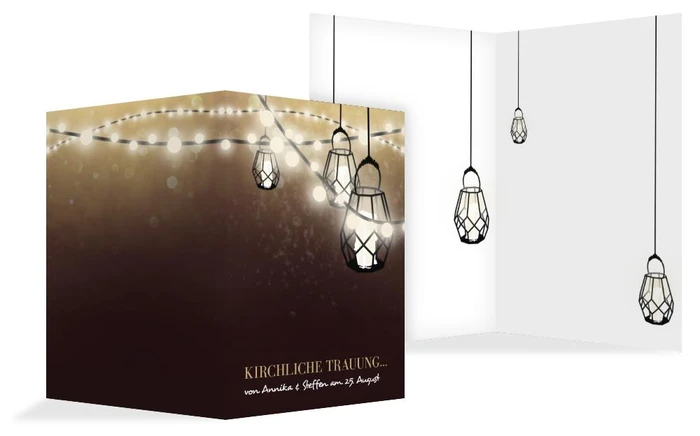 Kirchenheft Umschlag Vintage Laterne