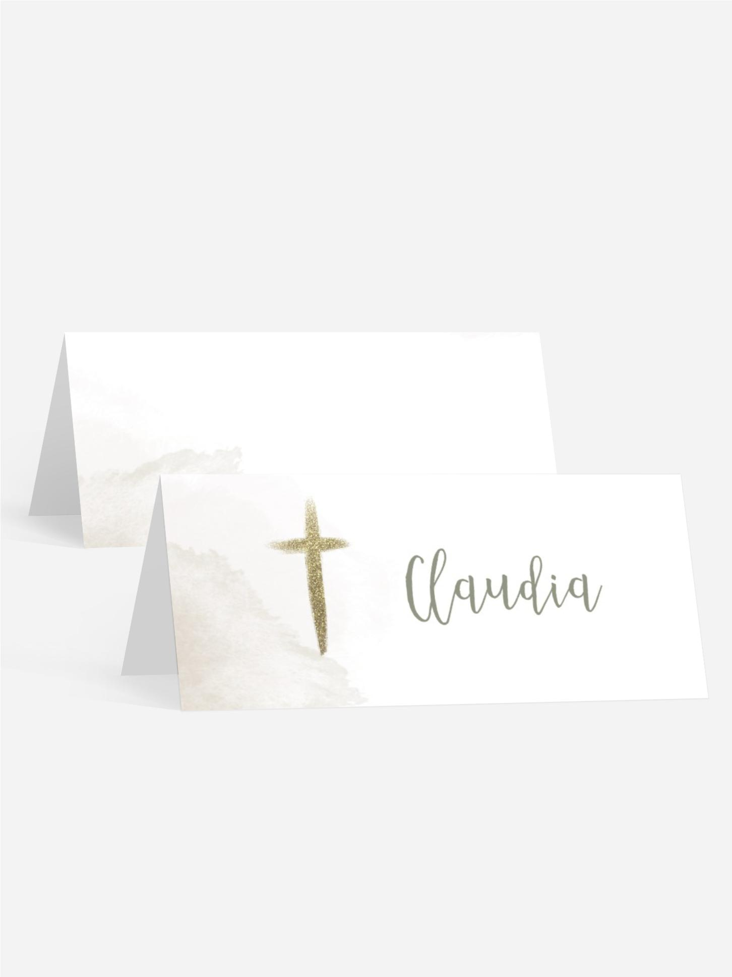 Tischkarte Konfirmation Kräuterkranz