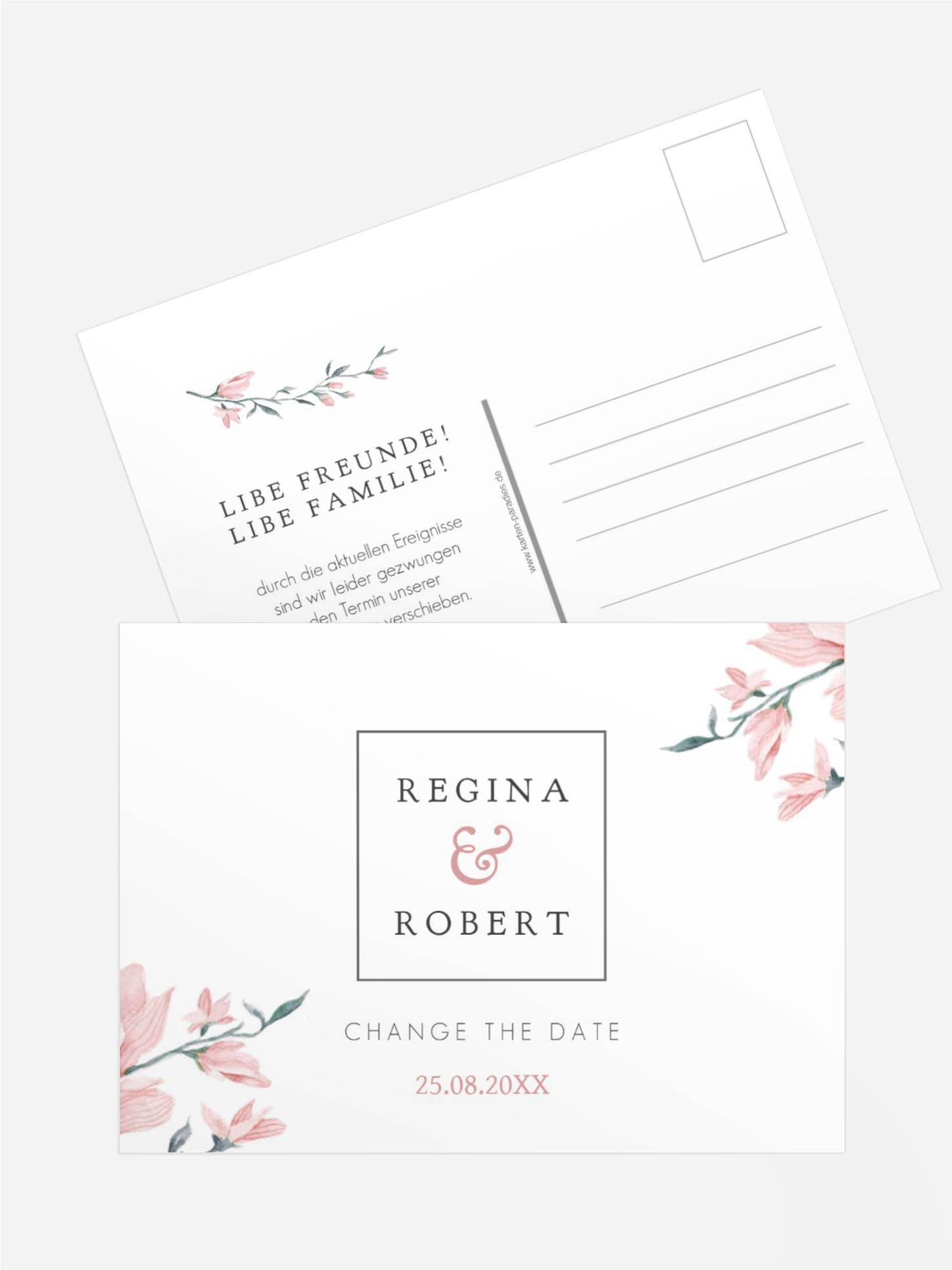 Change The Date Karte Blümcheneck