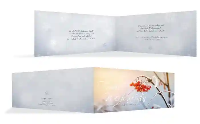 Weihnachtsgrußkarte Reif