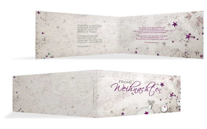 Weihnachtskarte Geschäftlich Sternenstaub