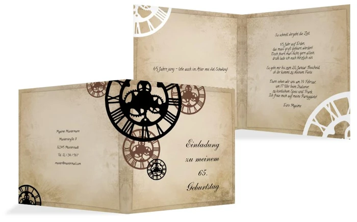 Einladung zum Geburtstag Schöne Zeit 65 Einladung zum Geburtstag Schöne Zeit 65