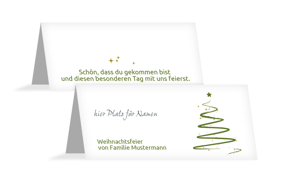Weihnachtstischkarte Wunderbaum Weihnachtstischkarte Wunderbaum