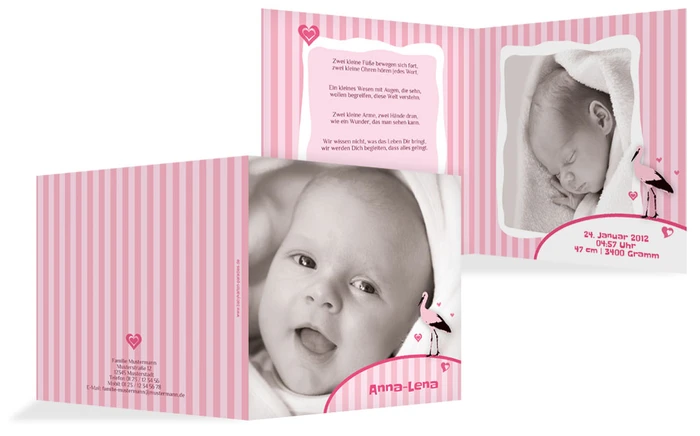 Karte zur Geburt Harmonie